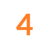 number one in vibrant orange color on a white background representing excellence and top performance